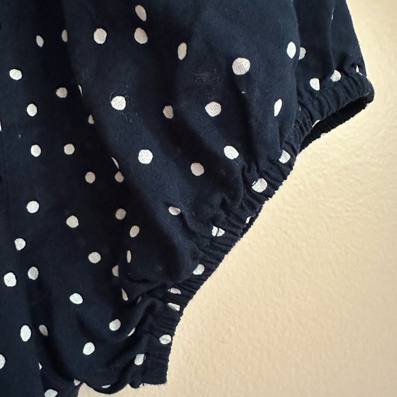 Hollister Navy Polka Dot Peplum Top - Picture 9 of 12